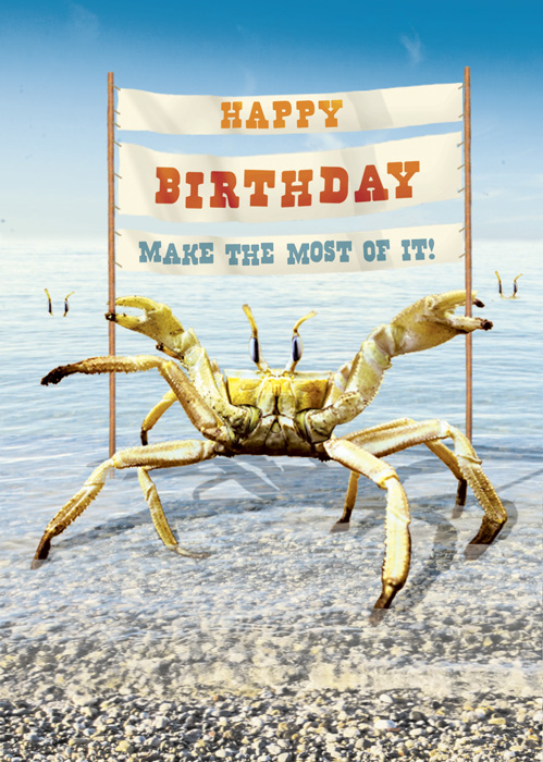BC249 - Happy Birthday Crab Greeting Card by Max Hernn BC249 - Happy Birthday Crab Greeting Card by Max Hernn